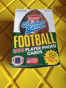 1990 Fleer Football Card Wax Box