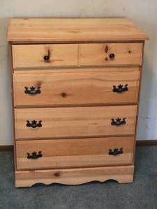 lot 48 image: Four Drawer Raw Finish Dresser B