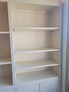 lot 107 image: White Primitive Bookcase Set