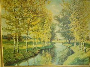 lot 109 image: Autum Birch Mural Landscape