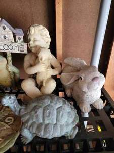 lot 117 image: Charming Forest Critter Garden Figures
