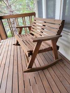 lot 17 image: Charming Porch Bench Rocker