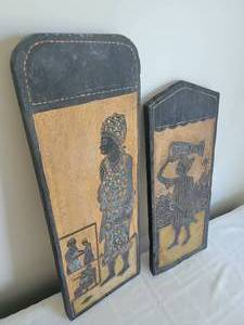 lot 63 image: African Carved Relief Panels