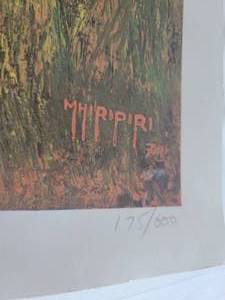 lot 35 image: Elephant Print Lady Signed Mhiripiri Signed & Numbered