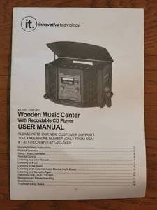 lot 130 image: Innovative Technology Wooden Music Center - ITRR-501
