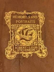lot 27F image: ANTIQUELEATHERBOUND Book - Memories and Portraits by ROBERT LOUIS STEVENSON - Charles Scribners Sons - 1908