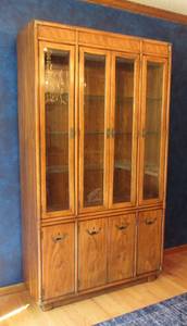 lot 100 image: MCM Drexel Heritage Accolade Collection Italian Campaign Style china cabinet