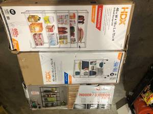 Lot of Assorted Shelving Various Sizes and Conditions  Customer Returns See Pictures
