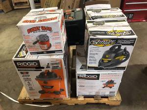 Pallet of WetDry Shop Vacs Various Models and Conditions   Customer Returns See Pictures