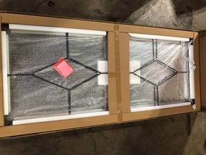 Home Decorators Collection Oversized Black Metal Frame Diamond Windowpane Classic Floor Mirror (70 in. H x 29 in. W)   Customer Returns See Pictures