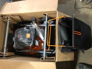 YARDMAX 21 in. 170cc 3-in-1 Gas Walk Behind Push Lawn Mower with High Rear Wheels    Customer Returns See Pictures