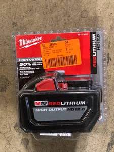 Milwaukee M18 18-Volt Lithium-Ion High Output 12.0Ah Battery Pack   Customer Returns See Pictures