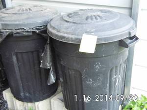 lot 15 image: Pair of garbage Bins with covers