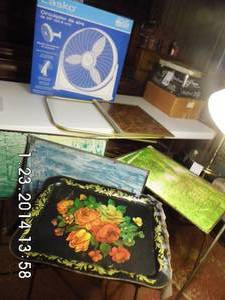lot 240 image: Lasko Fan and T.V. Trays