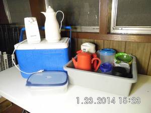 lot 249 image: Coleman Cooler, Coffee Carafe, plus