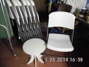 lot 262 image: Lifetime Folding Chairs
