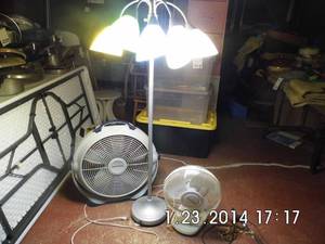 lot 269 image: 2 Fans and a lamp