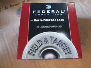 lot 28 image: Box of Federal Ammunition shotgun shell cartridges