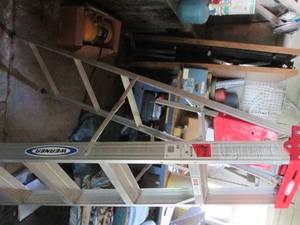 lot 46 image: Werner aluminum 6ft step ladder