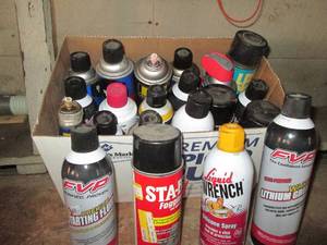 lot 49 image: Large assortment of automotive fluids
