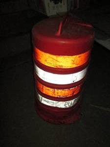 lot 380 image: Safetey pylons and propane tanks