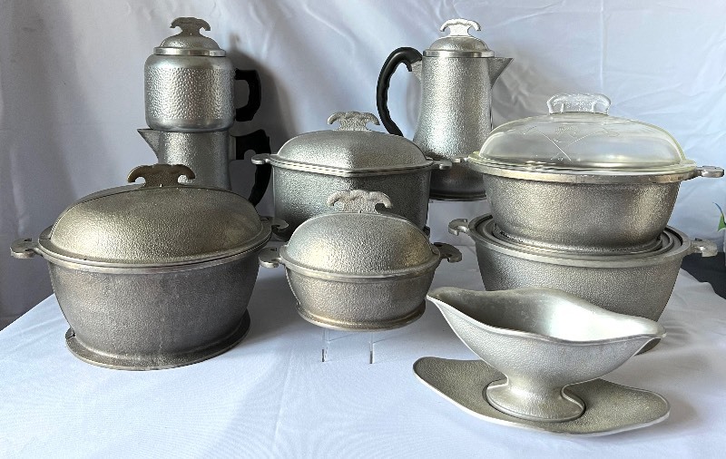 Guardian Service Cookware, Vintage Hammered Aluminum Pots