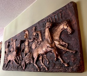 lot 3 image: Mid Century J. Segura High Relief Brutalist Fiberglass Wall Sculpture