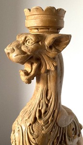 lot 29 image: Vintage Plaster Imperial Lion Sculpture