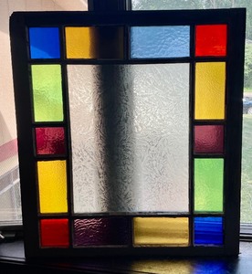 lot 61 image: Stunning Vintage Stained Glass Window
