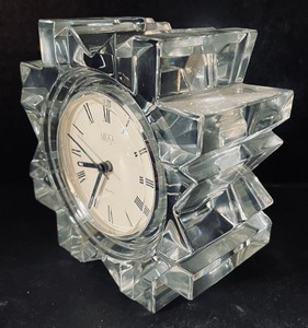 lot 161 image: Crystal Clock by Mikasa