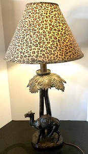lot 251 image: Heavy Metal Camel Themed Table Lamp