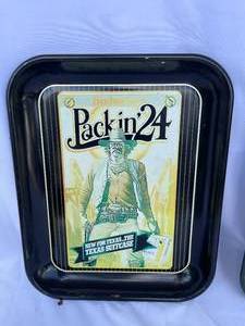 lot 335 image: Two Vintage Serving Trays by Budweiser and Coca-Cola