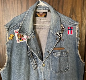 lot 285 image: Harley DavidsonJean Jacket Vest with Patches