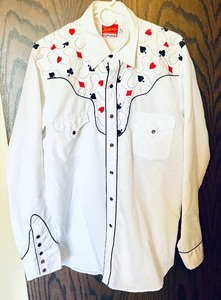 lot 294 image: 4 Western Style Button Up Shirts by Ely Plains, Authentic Ranchwear, Wrangler and More