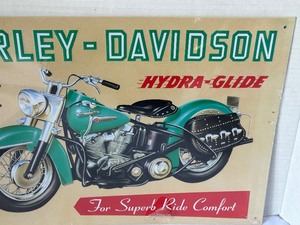 lot 175 image: Reproduction Harley Davidson Tin Sign