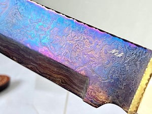 lot 26 image: Damascus Steel Fixed Blade Knife