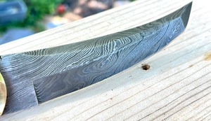 lot 234 image: Damascus Steel Fixed Blade Knife