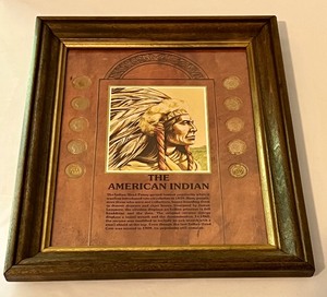 lot 18B image: Framed Indian Head United States Penny Set