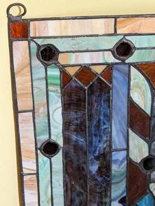 lot 75 image: Beautiful Stained Glass Panel