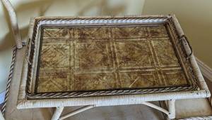 lot 77 image: Vintage Wicker Tea Cart