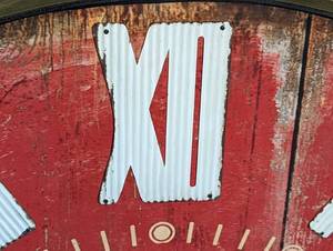 lot 91 image: Extra Large Rustic Style Wall Clock