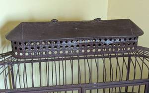 lot 108 image: Large Bronze Colored Metal Bird Cage