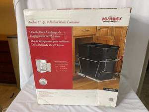 lot 374 image: New Double 27 Quart Pull Out Waste Container