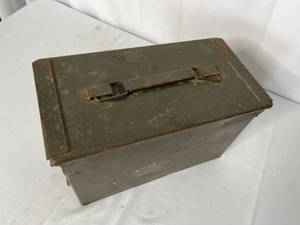 lot 392 image: Vintage Metal Ammo Box