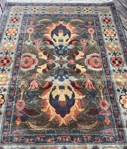 lot 444 image: Vintage Hand Finished Accented Area Rug