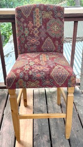 lot 450 image: Bar Height Upholstered Stool