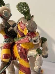 lot 455A image: Vintage A. Miniati Art Deco Ceramic Swordsman Figurine