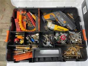 lot 500 image: Plastic Hardware Storage including  Some Hardware