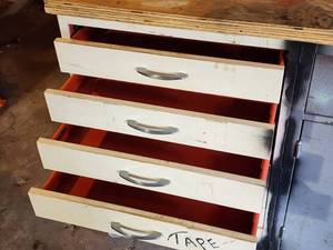 lot 321B image: Metal Rolling Storage Tool Cabinet