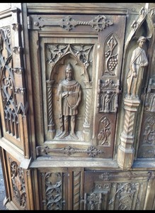 lot 15A image: Vintage Medieval Carved Designed Cabinet